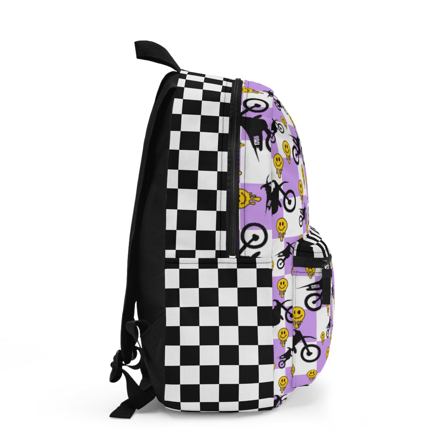 Purple Checked Backpack