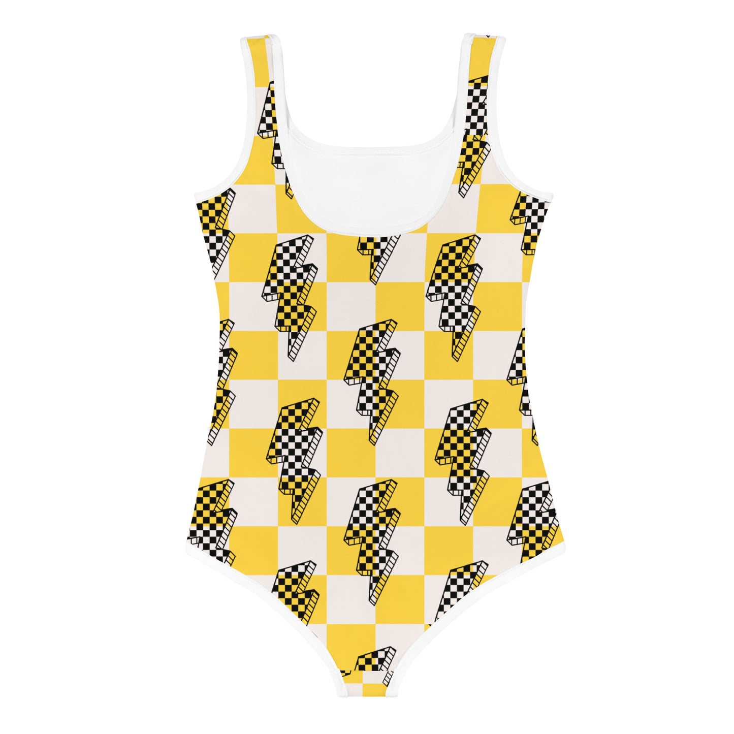 Checked Bolt Swimsuit