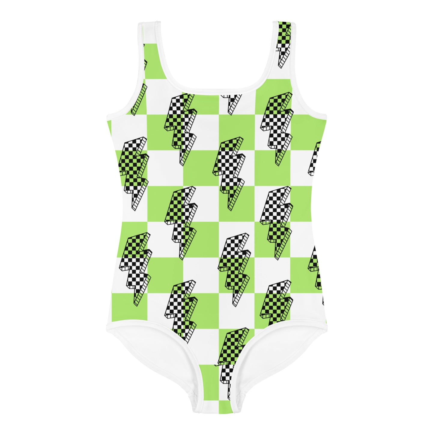 Checked Bolt Swimsuit