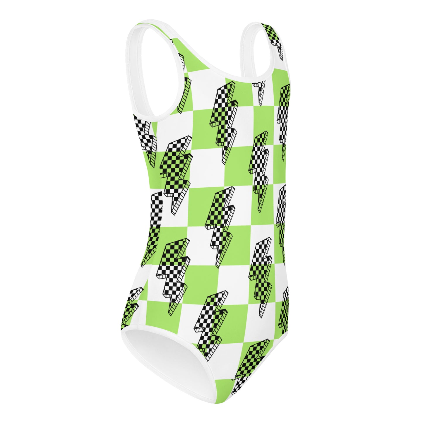 Checked Bolt Swimsuit